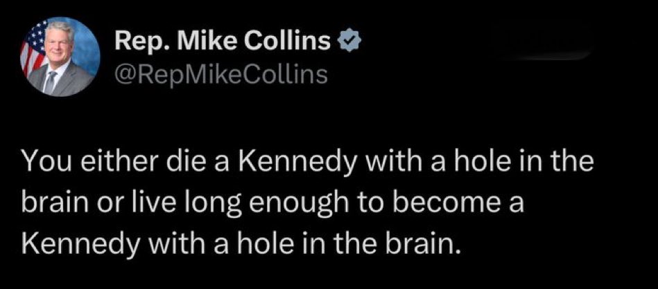 Yeah I’ll make jokes about RFK being a psycho with brain worms but this is an insane thing to say….especially for someone that’s a member of Congress