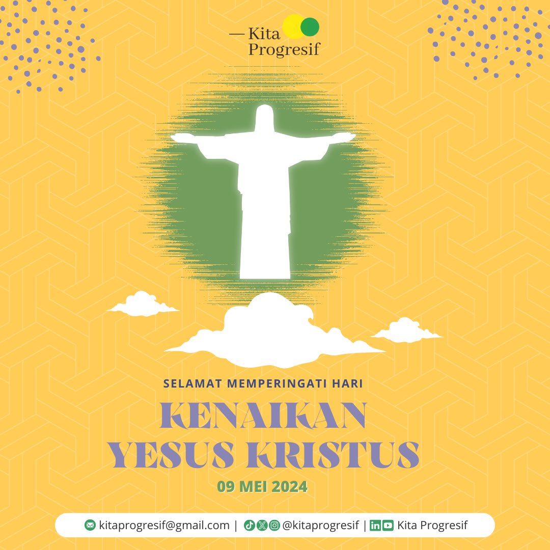 KitaProgresif's tweet image. Berbagi kasih yang hangat dan berharap akan berkat. Semoga kasih-Nya dapat kita dekap.

Selamat hari kenaikan Yesus Kristus bagi #TemanProgresif yang merayakan!☺️

#BerkaryaBermanfaat
#ProgresifProfesional