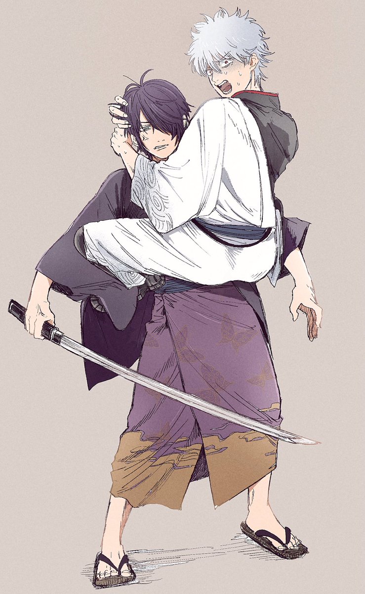 銀魂 描き下ろしイラスト 坂田銀時 和装さらしver. BIGアクリル