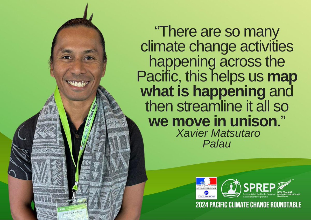 “...it’s a long time coming and we’re piecing it all together for organisation, and to be a little more systematic in how we deliver against the different important initiatives within the climate change field.” - Xavier Matsutaro #Palau #ResilientPacific #OnePacificVoice