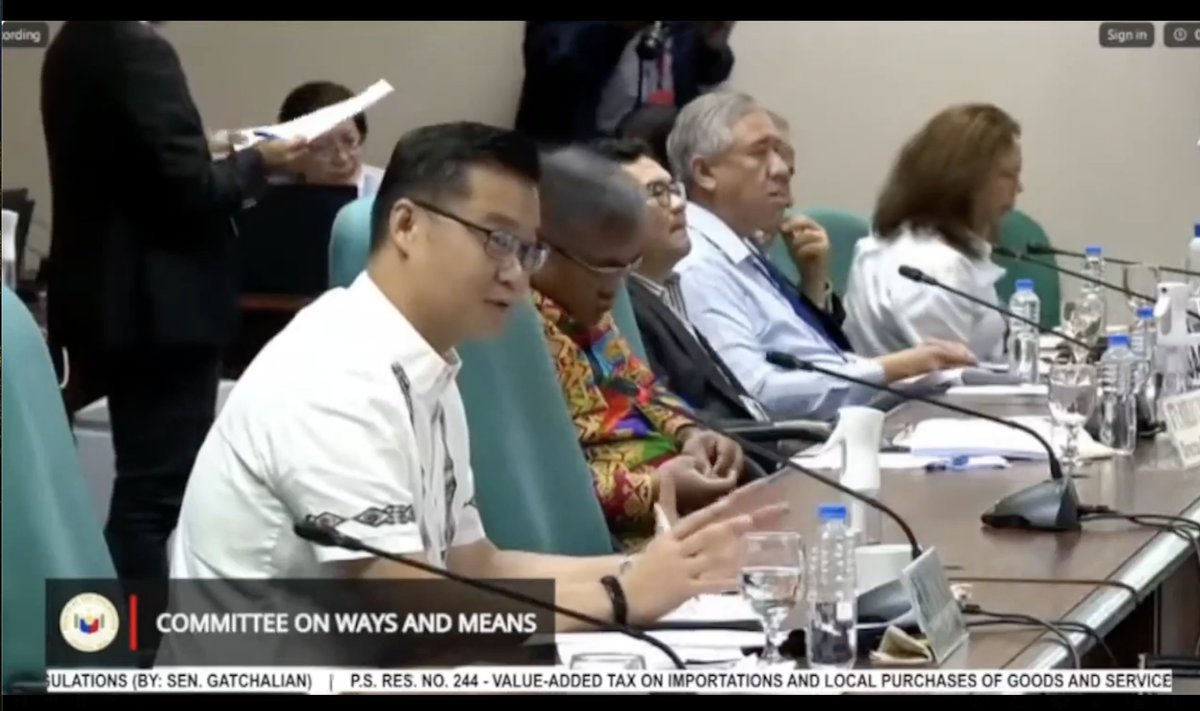 🛑LIVE The Committee on Ways and Means, chaired by Sen. Win Gatchalian, tackles bills proposing amendments to the National Internal Revenue Code of 1997. #SenatePH #SenadoNgPilipino 1/2