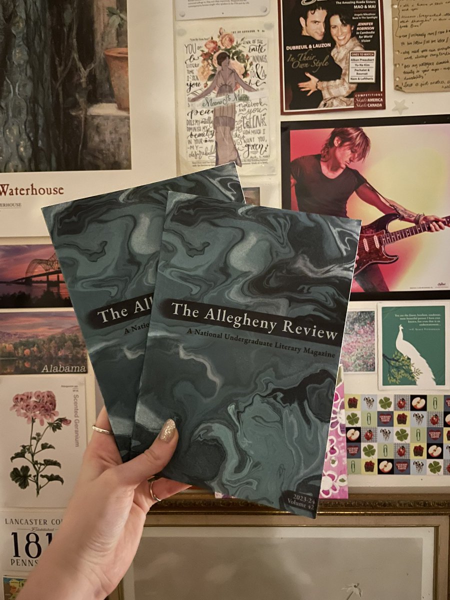 teihurst's tweet image. thrilled to have entrusted my work to the allegheny review for their 2024-2025 issue. this poem can be read two ways: as three standalone poems (top to bottom), or one long poem (left to right)— and it’s incredibly special to me. 🦋