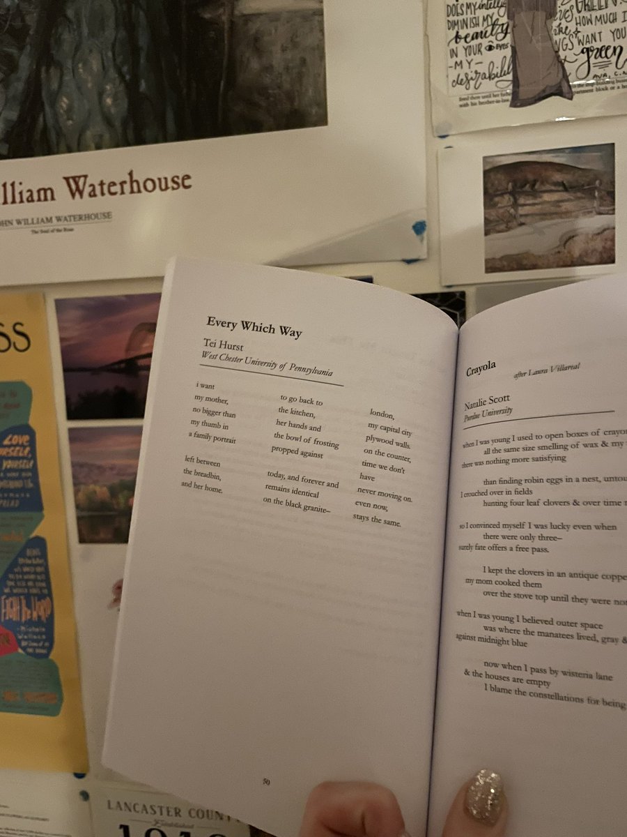 teihurst's tweet image. thrilled to have entrusted my work to the allegheny review for their 2024-2025 issue. this poem can be read two ways: as three standalone poems (top to bottom), or one long poem (left to right)— and it’s incredibly special to me. 🦋