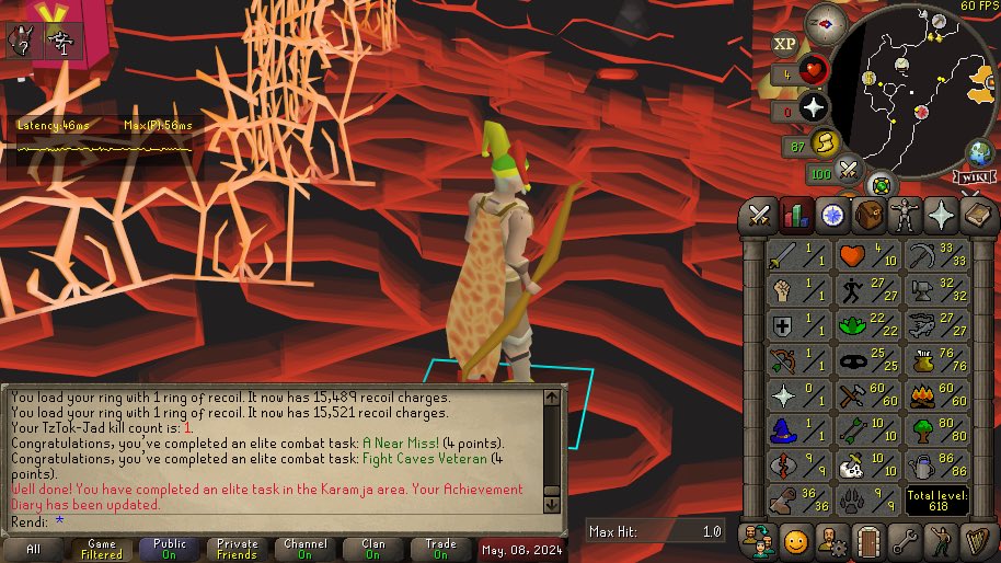 Rendi_Mento's tweet photo. (Level 1 all) 3 Combat Fire Cape completed https://t.co/PA4qO89cEW