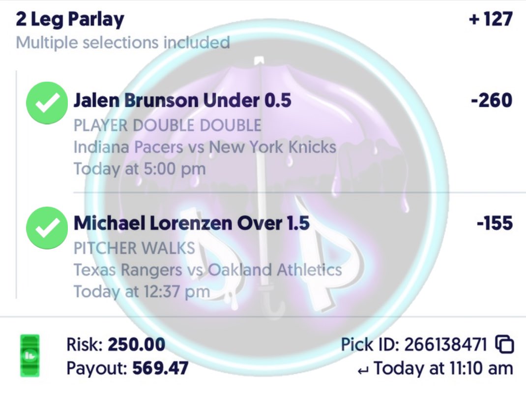 ☔️5/8☔️ — 🧹SWEEP🧹 ☔️ - Lorenzen o1.5BB ✅ ☔️ - Bassitt o1.5BB ✅ ☂️ - Cease o17.5O ✅ ☂️ - Brunson u2.5 1Q AST ✅ ☔️ - Brunson u0.5 DD ✅ 💸💸💸$1750💸💸💸 ☔️☔️☔️☔️☔️☔️☔️☔️☔️ #gamblingtwitter #freepicks #bettingtips #sportsbets #sportsbettingadvice #sportsbetting #picks…