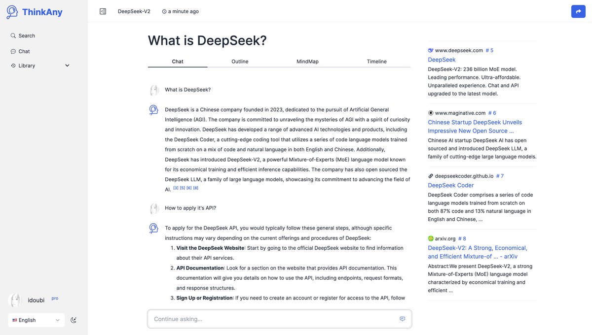 thinkanyai's tweet photo. Dear Users, You can now choose ‘Deepseek’ model in ThinkAny🥳
🎊Free trial to all new members!
Thanks for the support @deepseek_ai
Give it a try👉 https://t.co/FwsCjhSshU
Any feedback is welcomed😊
#ThinkAny #TA #searching #engining https://t.co/tCmN4Miune