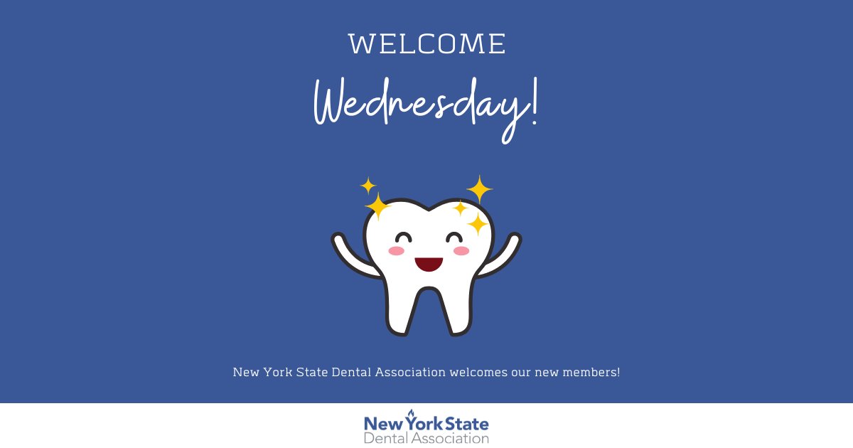 #NYSDA is excited to welcome 9 new members! Happy #WelcomeWednesday to Drs. Jeffrey Rosario, Oluremi Ogunsanya, Lauren Levi, Diana Gerov, Robert Buckley, Isaac Bar, Ignacio De La Cruz, Jacob Graca, and Divyanka Pawaskar