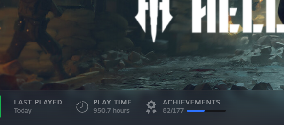 I almost have 1k hours in Hell Let Loose - clearly I have an addiction 😅