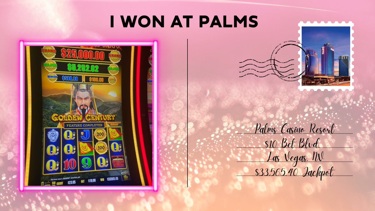 jackpot vibes all the way! 🎉💸 keep spinning and winning - you're a total slot sensation. play more, eat more, get more → brnw.ch/21wJBoe #palmsisheretoplay #playstayslay