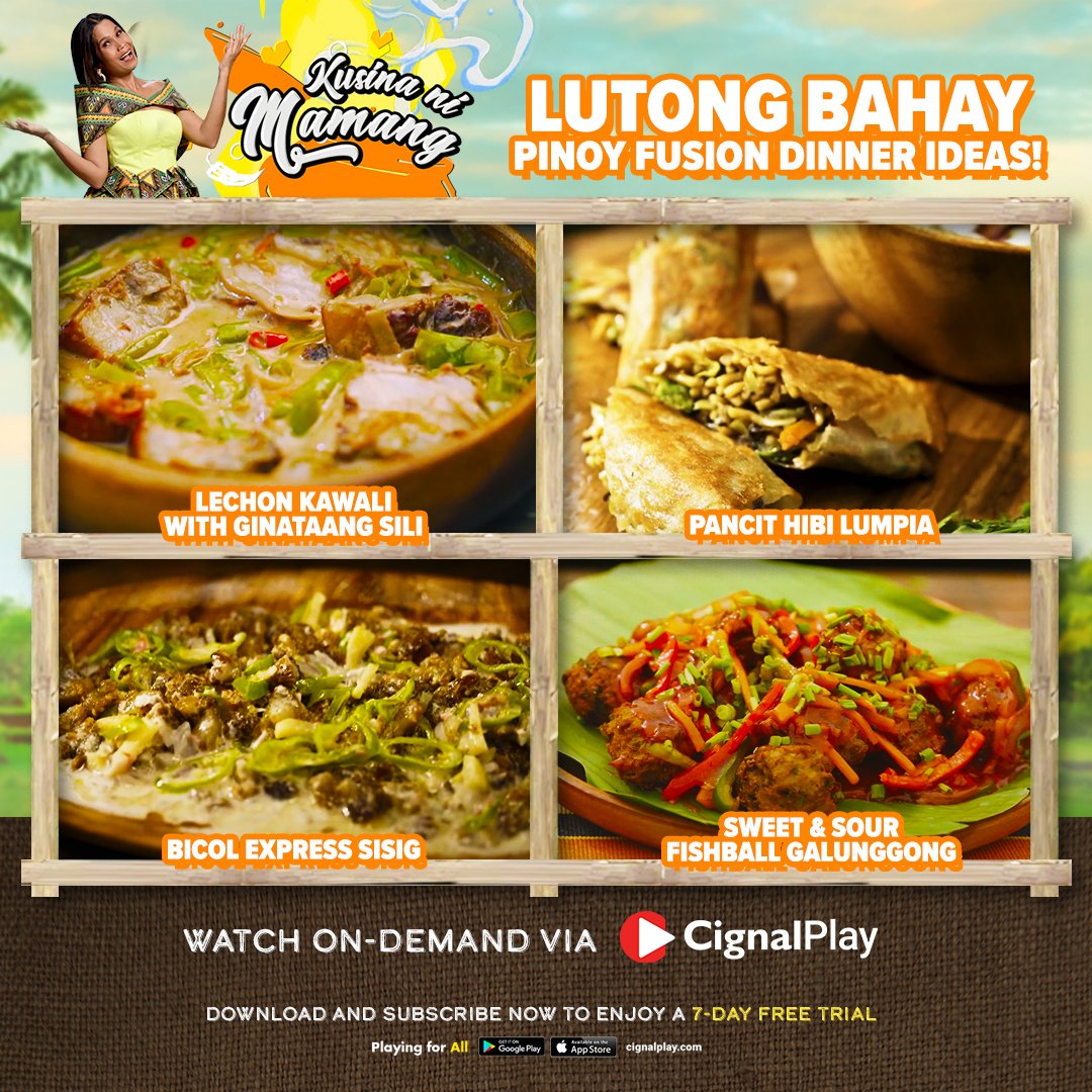 Kayang-kaya mo i-ELEVATE ang mga nakasanayang ulam! 🥘

Explore more FRESH ideas on your favorite Filipino delicacies on #KusinaNiMamang, available ON-DEMAND via #CignalPlay!

#PlayingForAll