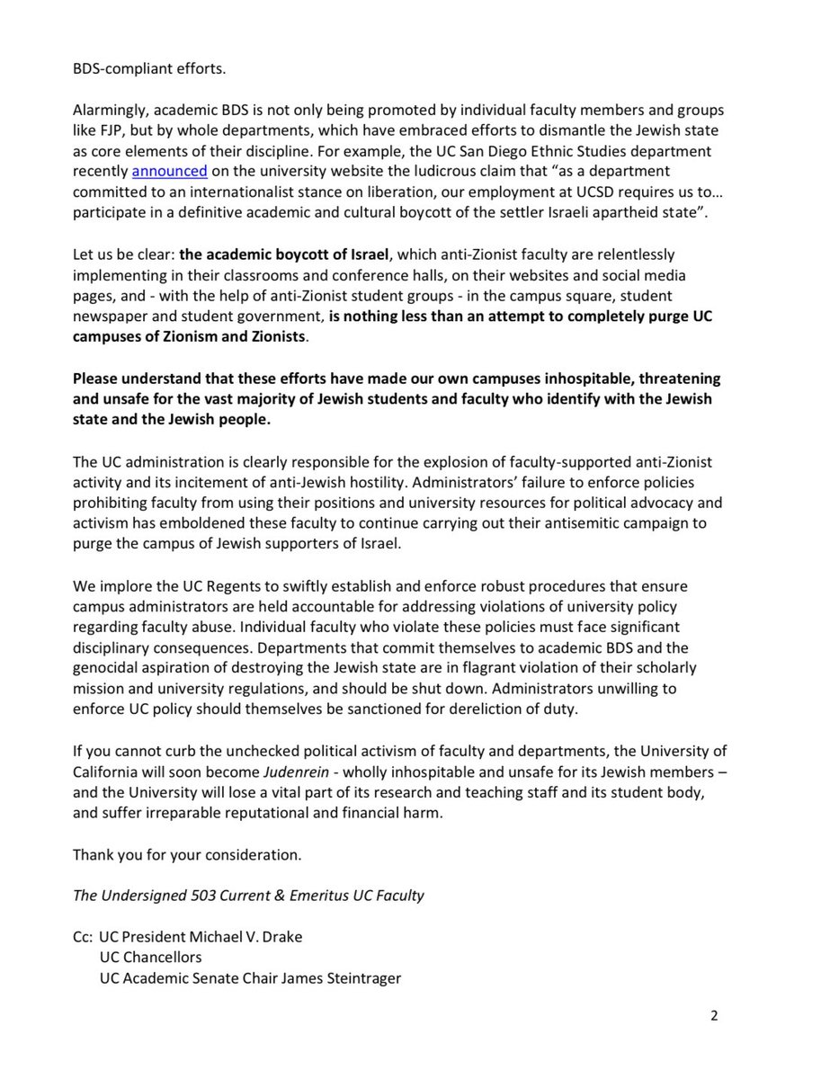 More than 500 UC faculty members sent a letter to the Board of Regents today urging them to hold faculty and departments accountable for “promoting anti-Israel and activism and inciting antisemitism.” The letter noted that the board is facing “enormous backlash” from faculty…