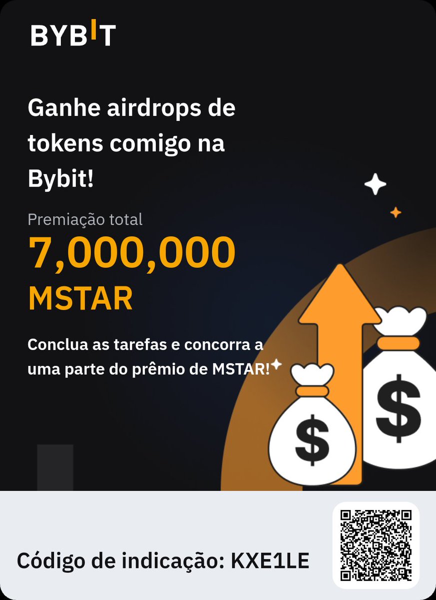 Junte-se a mim na Bybit e conclua tarefas dos Caçadores de Airdrop para concorrer a uma parte do prêmio de 7,000,000 MSTAR! Clique aqui:bybit.com/pt-PT/trade/sp…