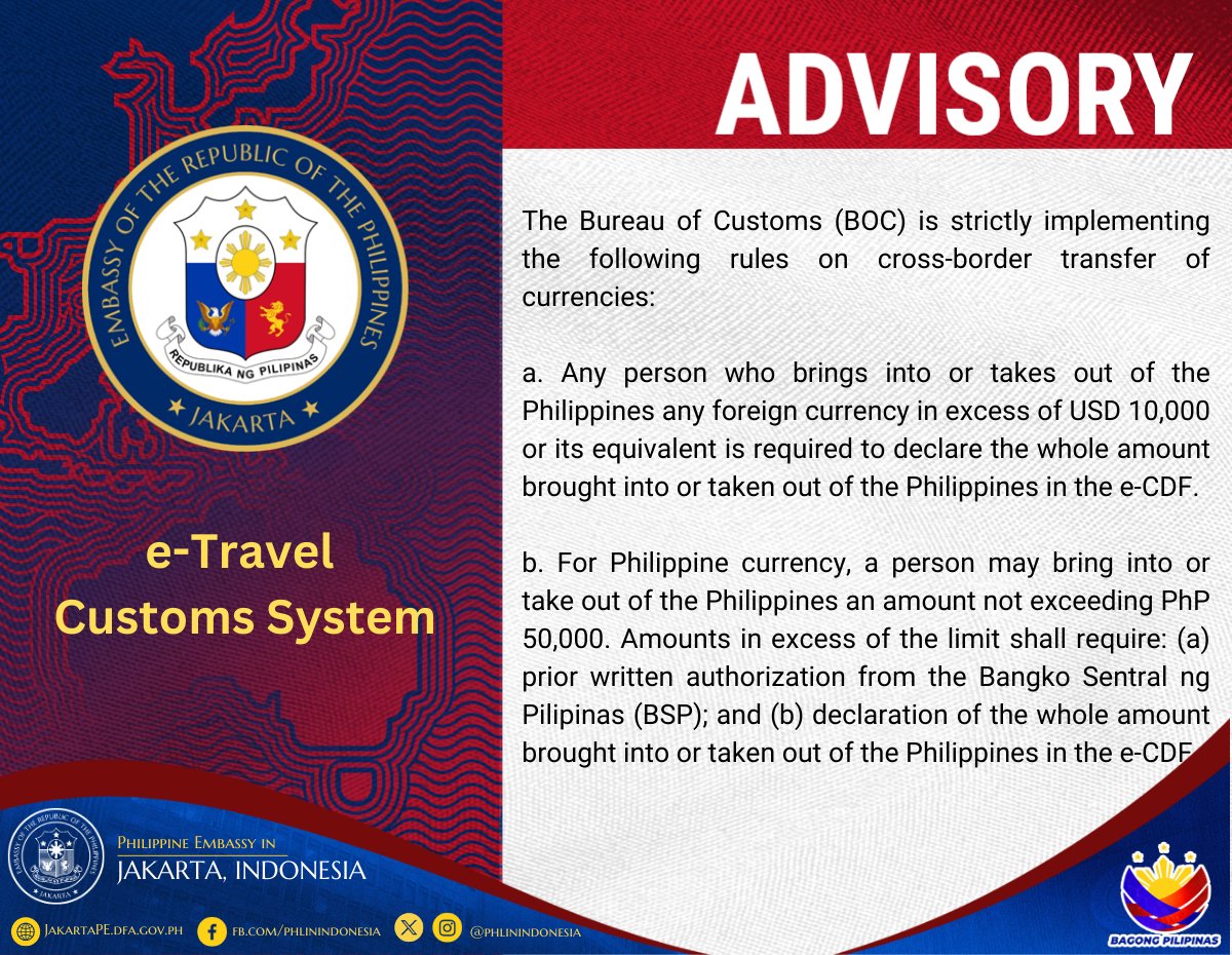 The eCBDF and e-CDF can be applied through the e-Travel website:  https://t.co/ginyXzrAnN or by downloading the eGovPH application within 72  hours prior to arrival or departure from PH.