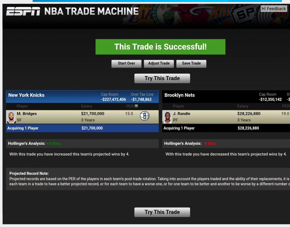 I need the Knicks to find a way go pull this trade next season