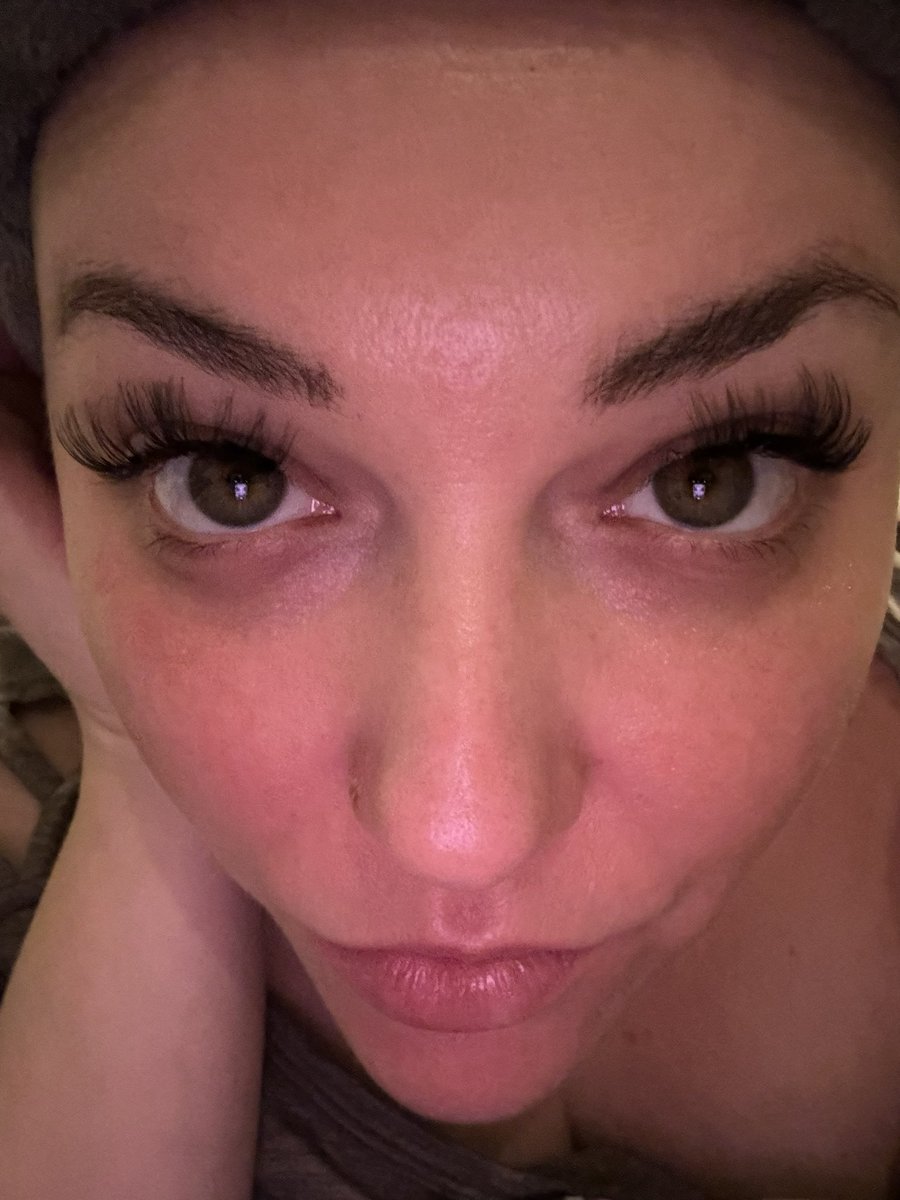 Selfcare kind of night the eyelashes are on and the nails are did. Needed this kind of night. My eyes look crazy. #WednesdayFeeling