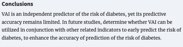 Association between visceral #obesity index & #diabetes: A systematic review & meta-analysis academic.oup.com/jcem/advance-a… Note: The full paper is available as a PDF. @_atanas_ @_INPST @ScienceCommuni2 @DHPSP @shashiiyengar @lowcarbGP @Mindzatwork @BenBikmanPhD @dlifein…