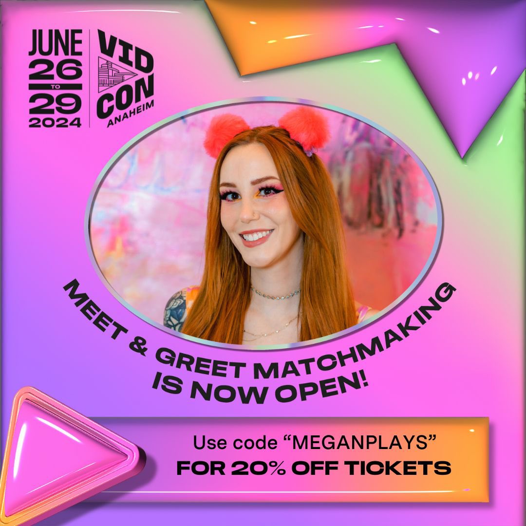 I’m doing a meet & greet @vidcon w/ @leahashe ! The ONLY way to get a chance to meet me is to enter Meet & Greet Matchmaking before it closes on Wednesday, May 22 @ 5pm PT. Use my code to get your tickets NOW. Can’t wait to see you there! 🩷 tixr.com/e/84636?pc=MEG…