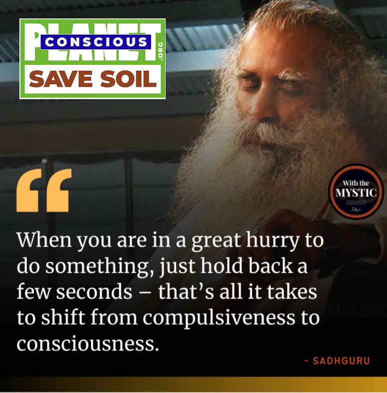 From reacting to responding - conscious #response is the forward! Insights, #inspiration, & inclusiveness - a combination that is mystical, for a #ConsciousPlanet, each one can take important steps for all life to thrive. #SaveSoil. Let Us Make It Happen @SadhguruJV