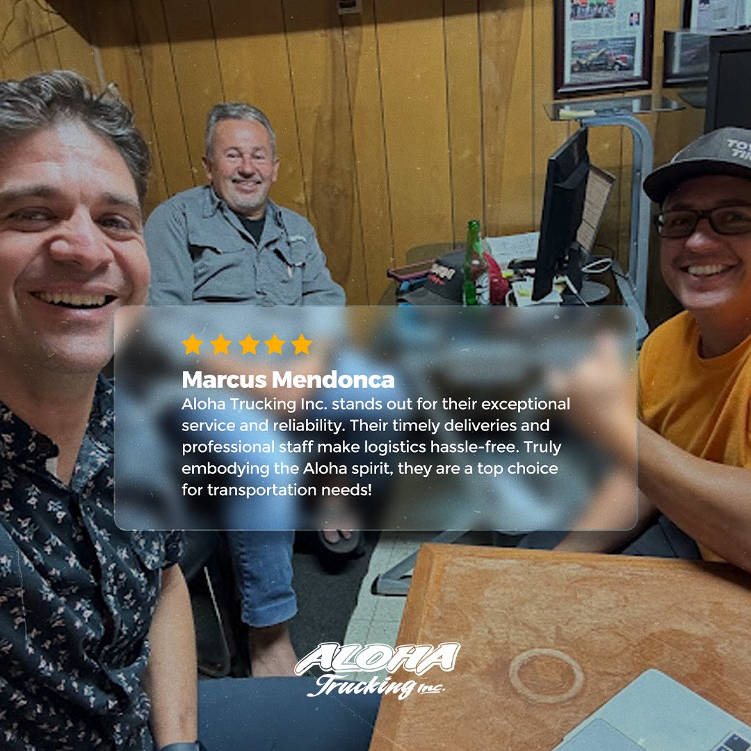 Happy Customers, Happy Us! 😊✨

.

.

.

#satisfiedcustomers #happyclients #customersatisfaction #alohatrucking #Hawaii