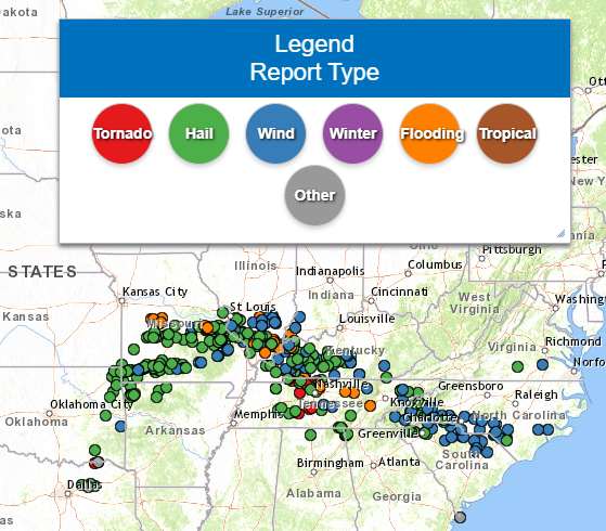 Crazy day of storms from Missouri to the Carolinas, still going: * 3 storm-related deaths * 13 reported tornadoes in 6 states... this no. will increase * 300+ reports of large hail * Lots of flash flooding Read more: washingtonpost.com/weather/2024/0…