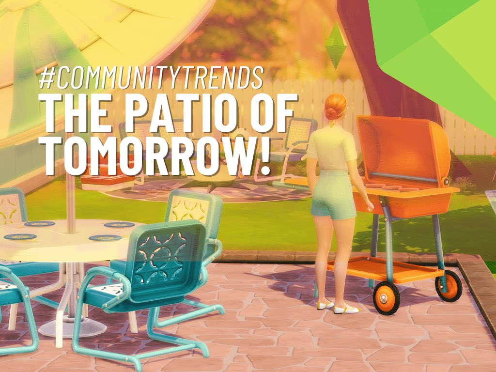 <a href="/surelysims/">surely-sims</a> is a fantastic CC creator who specializes in retro kitsch that has several Fallout-themed sets in her CC catalog, and today she’s released the latest entry into the collection: the Patio of Tomorrow ! 🚀  #TheSims4