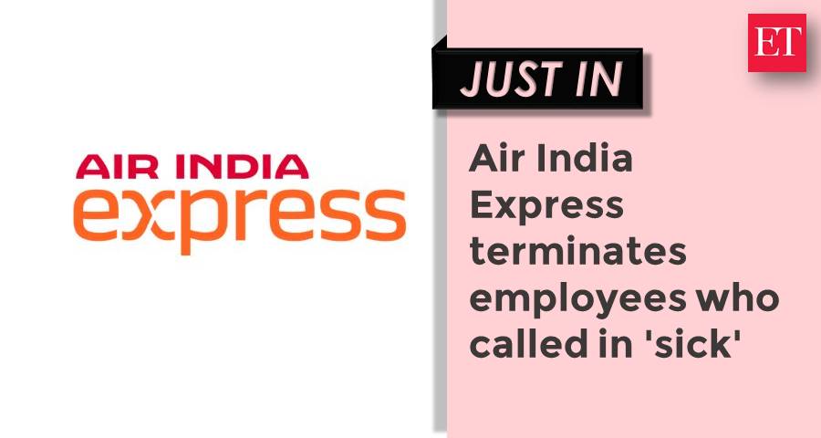 #JUST IN: #AirIndiaExpress terminates employees who called in 'sick' 🗞️ Catch the day's latest news and updates ➠ ecoti.in/ajGU5Y