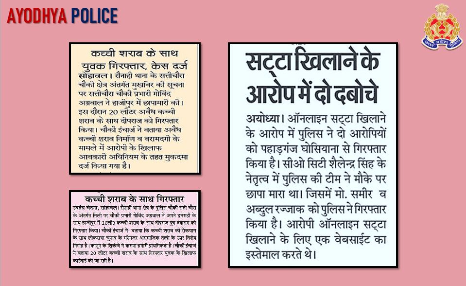 #UPPInNews #UPPolice #AyodhyaPoliceInNews