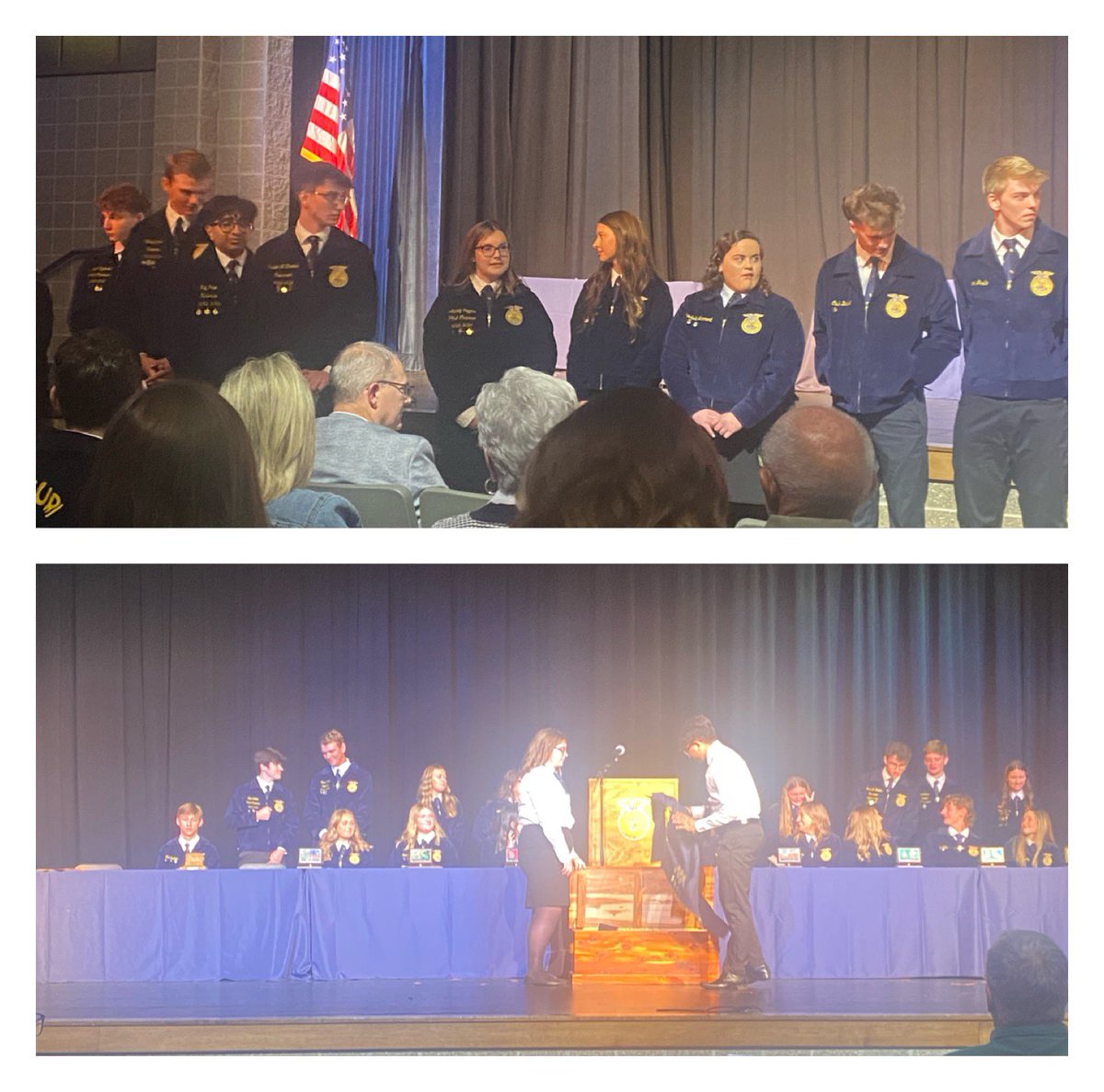 Ash_Higg_Prin's tweet photo. A great night to celebrate Aubrey and all of the Troy FFA members at the 83rd Annual FFA Banquet!! The memories and friendships made through FFA will last a life time. #proud2br3 #TroyFFA #ProudFFAMom #2024Senior https://t.co/kfv6TFersL