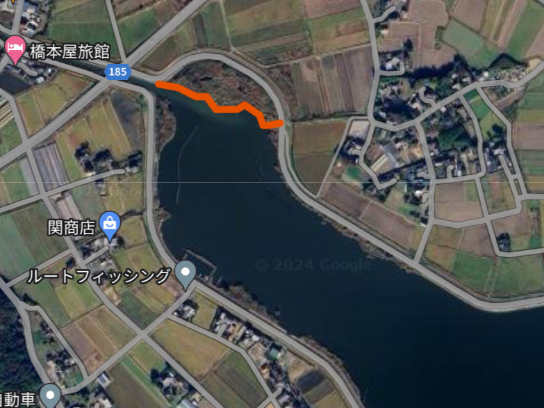 矢幡ワンド最奥の北側にあるアシで雁通川河口から和田前樋門までを釣り自粛希望エリア 1として提案いたします。