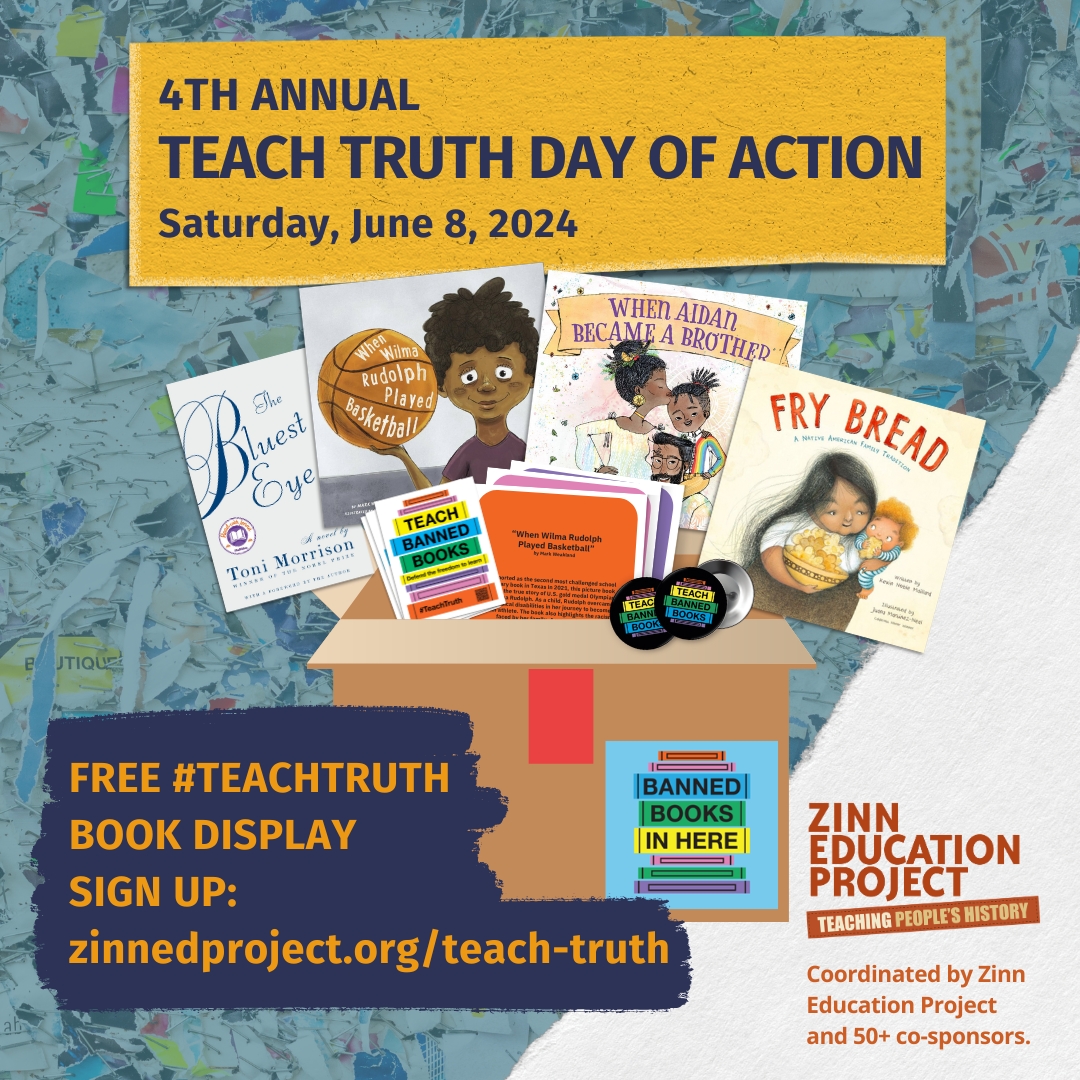 Join Abolitionist Teaching Network and dozens of other organizations around the U.S. for the #TeachTruth Day of Action on Saturday, June 8, to defend the freedom to learn. Learn more and sign-up at the link in our bio.