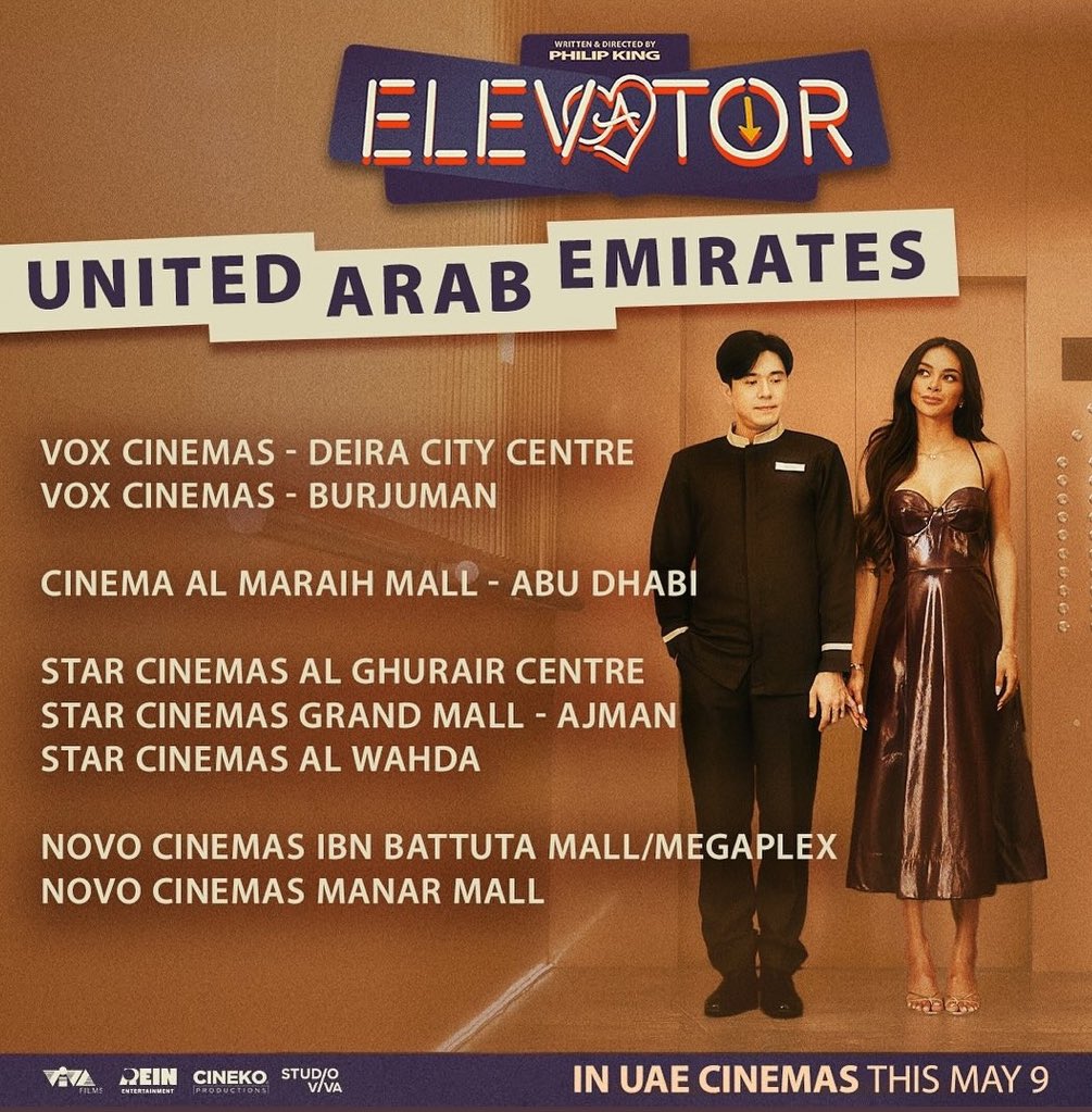 Lez G mga ka-UAE 😘😍😘

#elevatorthemovie #myUAE #OFW #voxcinemas #novocinemas #starcinemas #pauloavelino #kimpau @VIVA_Films