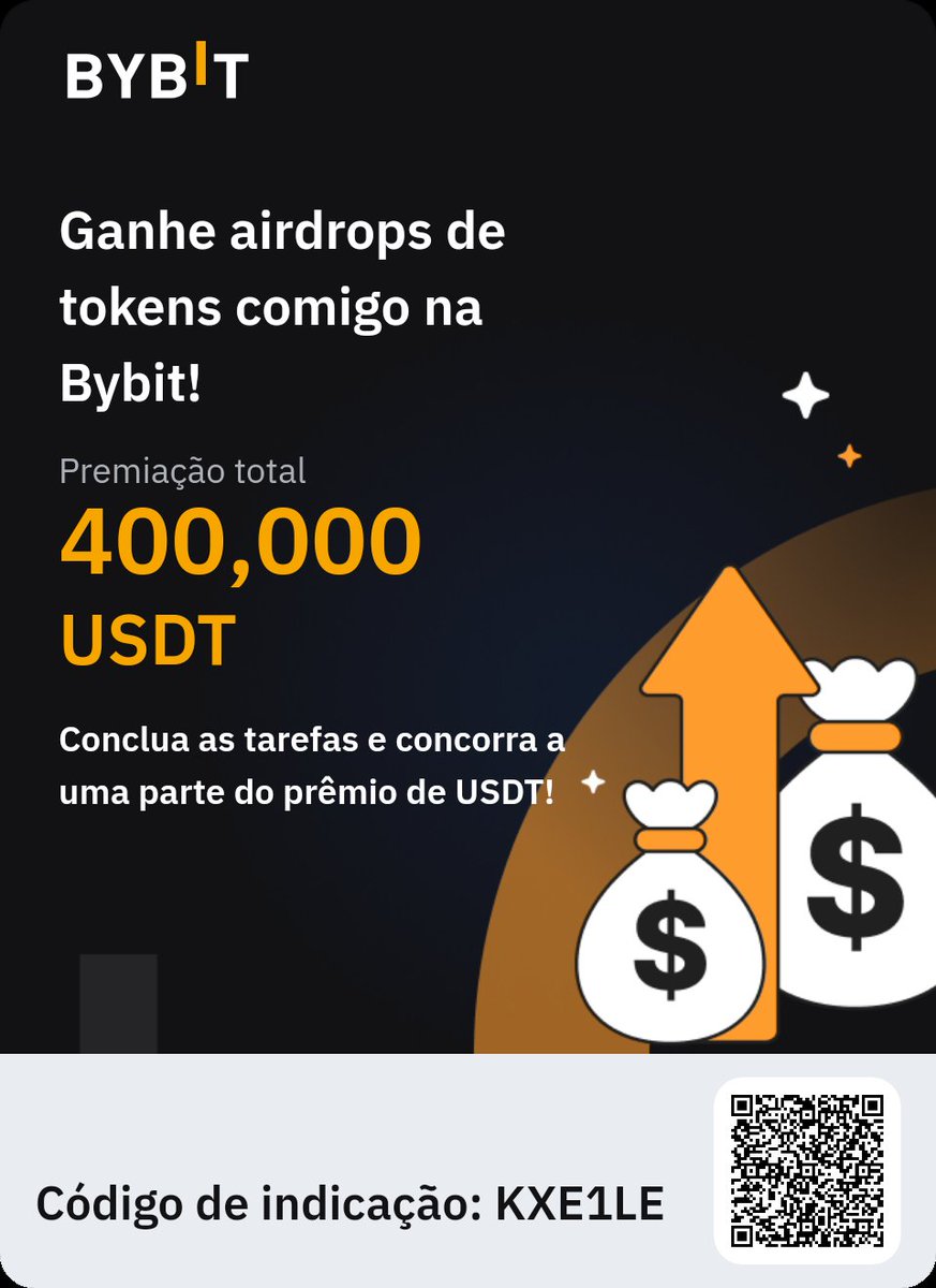 Junte-se a mim na Bybit e conclua tarefas dos Caçadores de Airdrop para concorrer a uma parte do prêmio de 400,000 USDT! Clique aqui:bybit.com/pt-PT/trade/sp…