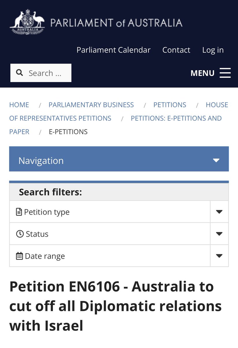 A petition has been prepared for Australians wanting a stronger government response challenging Israel’s illegal aggression against the Palestinians of Gaza. You may be interested — you can sign through the link below. 👇 Petition EN6106–Australia to cut off all Diplomatic…