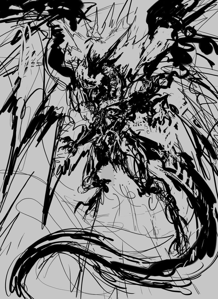 Well, work for the day is over. Might do a test stream in a few minutes, to see how it fares. Thinking on rendering this one, or starting the lineart of Bahamut...