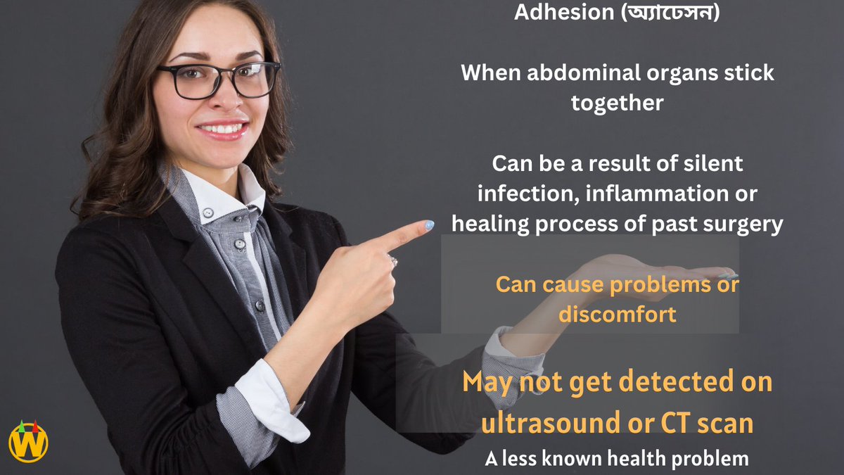 A less known medical findings is ‘ADHESION’. This is the most common deciding factor of why a surgery✂️ is more simple or more complex. Adhesion is the abnormal stickiness between two organs inside the abdomen🫄.
#winningpink #drmanaschakrabarti #adhesions #ultrasoundscan #ctscan