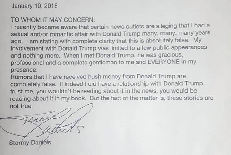 YOUR PROOF????? Still WAITING FOR EVIDENCE that there EVER was sexual contact- bc there IS EVIDENCE DANIELS DENIED EVER having sex with Trump AND she LOST a court case in which SHE MUST PAY HIM 500,000.00
#PESKYFACTSMATTER