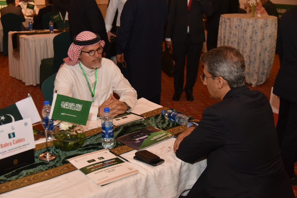 A fifty-member delegation led by Ministry for Investment of KSA with thirty leading companies participated in the Pak-Saudi investment in Islamabad. B2B meetings with more than 100 counterparts were quite fruitful and inshallah lead to tangible trade investment opportunities.