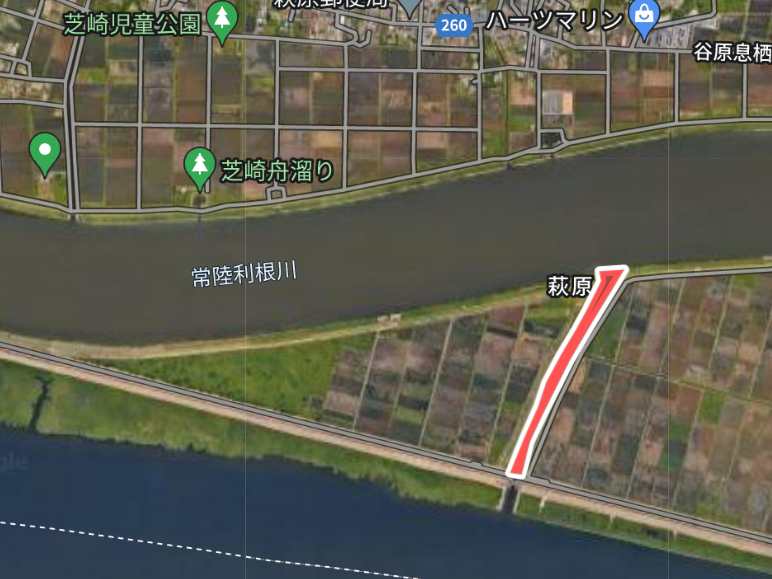 常陸利根川と萩原閘門を結ぶ水路内を釣り自粛希望エリア 6として提案いたします。