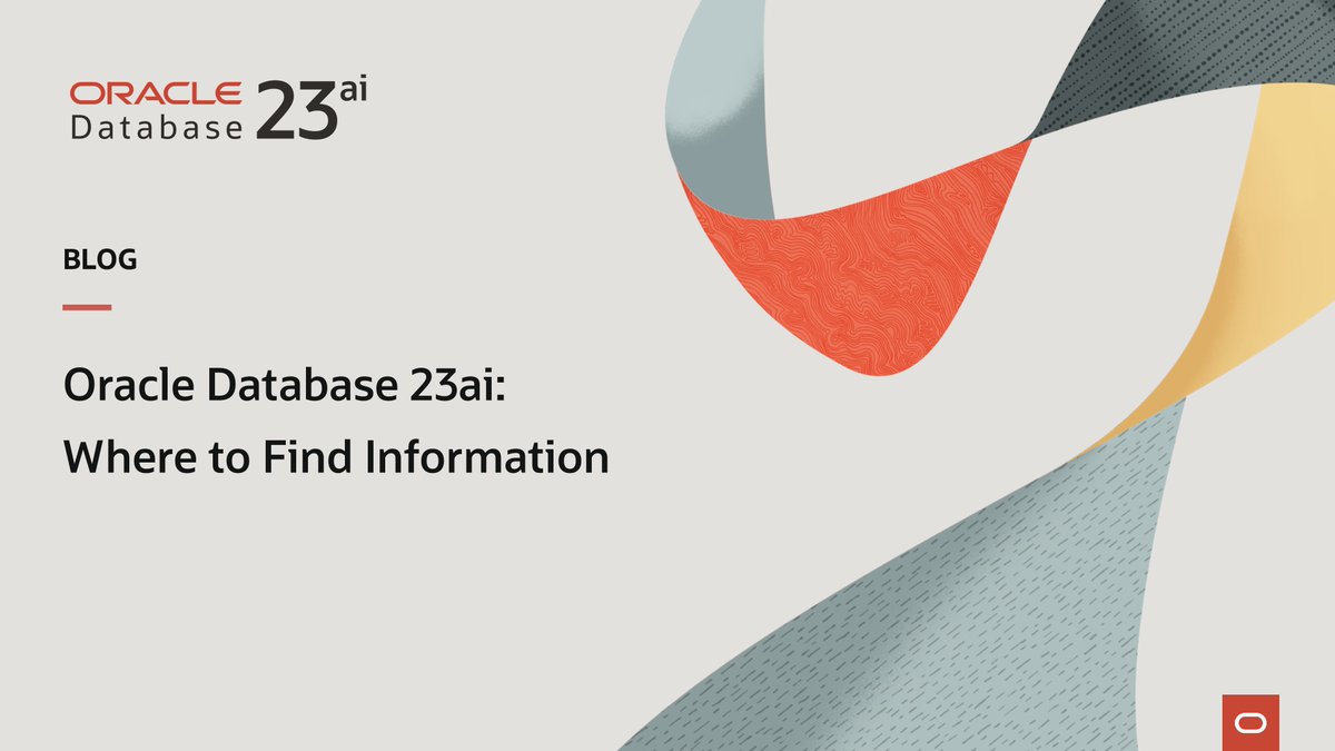 We think you should be excited about all the new innovations available in @OracleDatabase 23ai. Now you can make your data naturally smarter with built-in #AI! See how you can do it: read about it, watch demos, and try it out via LiveLabs. Check out: social.ora.cl/6012jqB3a
