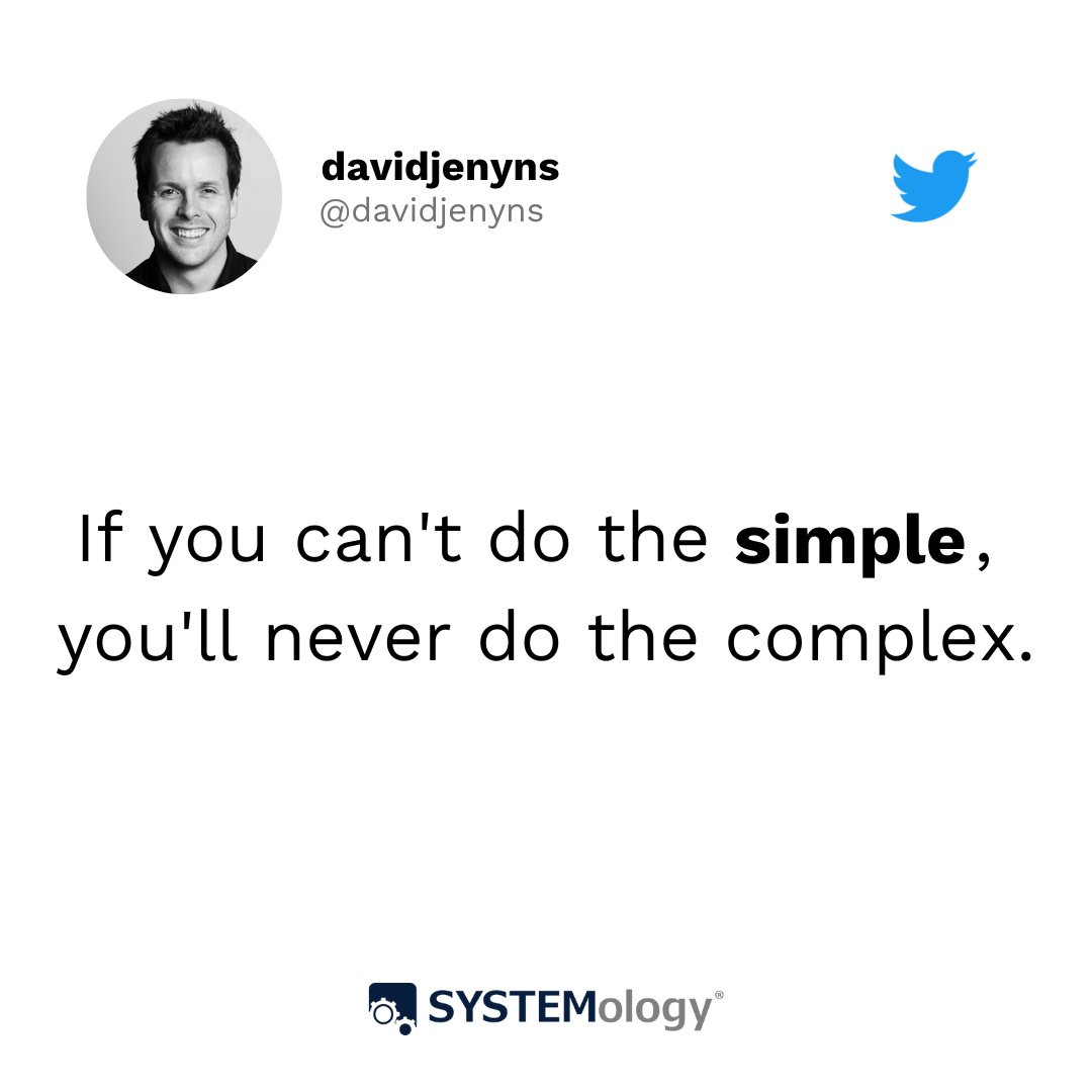 systemHUB's tweet image. #SYSTEMology #MasterTheBasics #StartSimpleScaleComplex