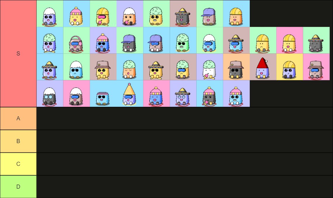 Since everyone seems to be crafting tier lists lately, I thought I'd share mine. It's entirely subjective, based solely on my personal opinions. NFA @SeiNetwork @Pallet_Exchange