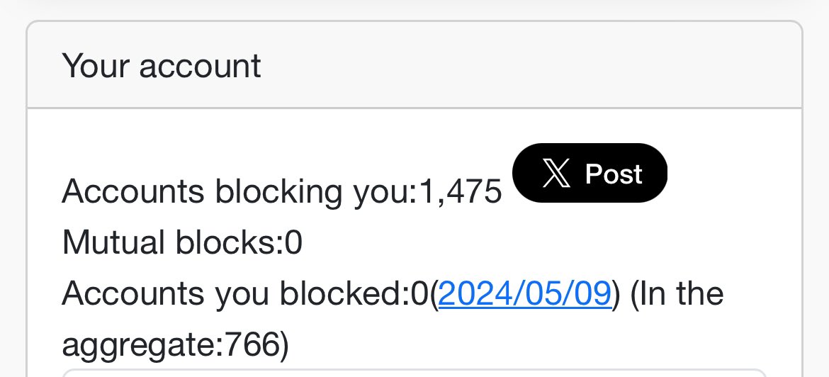 Hold on I KNOW I have thousands of accounts blocked. And no mutual blocks? I’m not arguing with the number blocking me (do you!) but the rest of this seems fishy