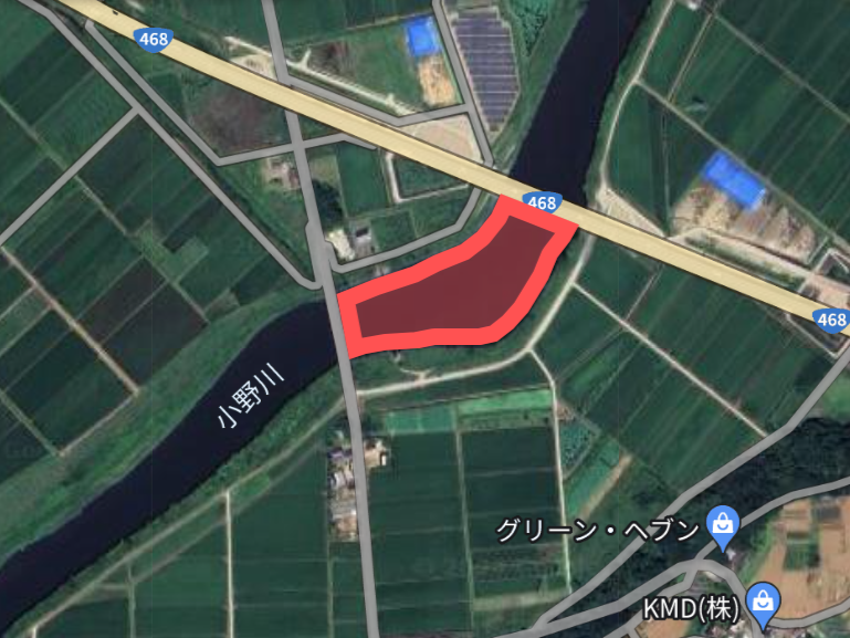 小野川に架かる圏央道の橋とその上流にある橋との間を釣り自粛希望エリア10として提案いたします。