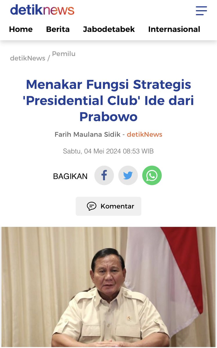 Ada ketegangan diantara tiga Presiden. Pak @prabowo mungkin ingin agar semangat gotong royong dan kerukunan antar mantan Presiden bisa dicairkan dengan semangat silaturahim. Tapi bisa juga utk memberi peran2 kebangsaan bagi para mantan Presiden yg jasanya memang banyak. Niat nya…