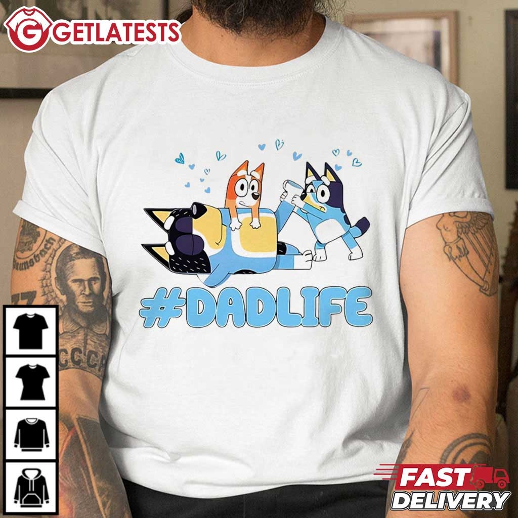 Dad Life Bandit Bluey Father's day Gift T-Shirt #DadLife #Bluey #FathersdayGift #getlatests getlatests.com/product/dad-li…