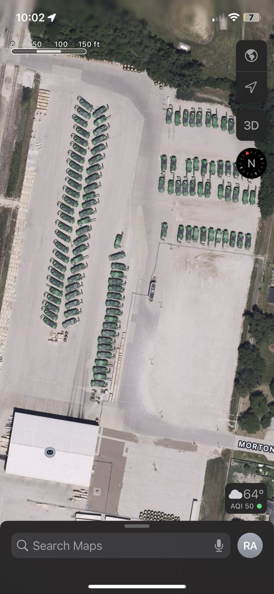 That a lot of X9’s on google earth.  They are 9’s of black bin tops