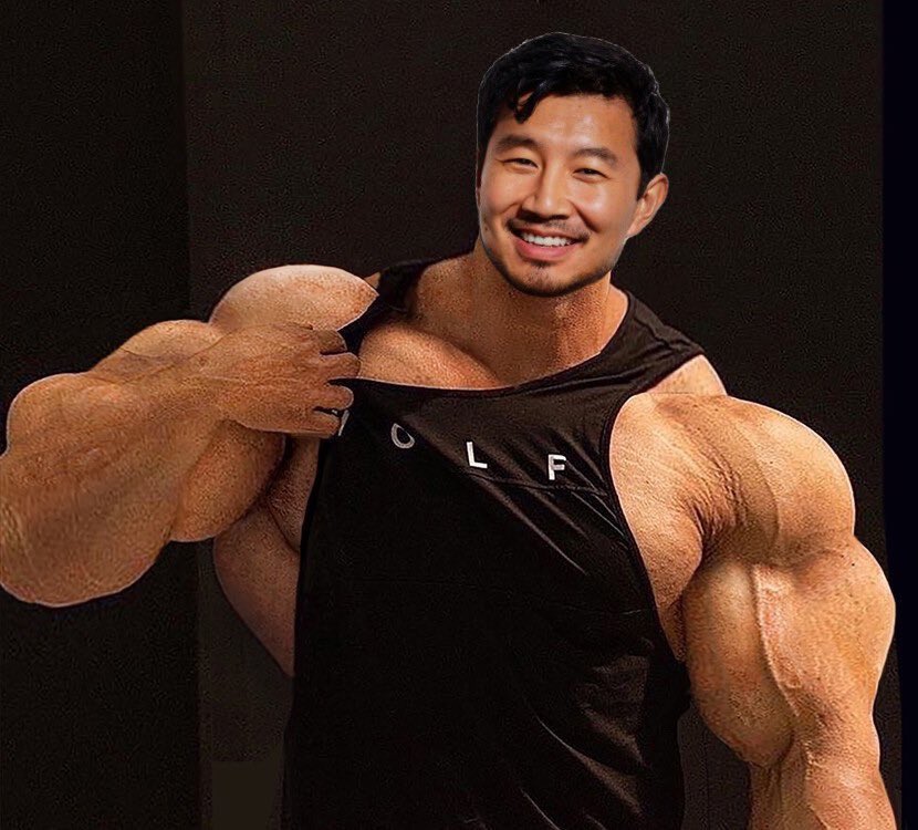 Following the success of Barbie, Simu Liu thought it would be a good idea to get pumped up for his next movie, I have no idea what it is nor the role he will be playing but I can guarantee you he will be huge and swole