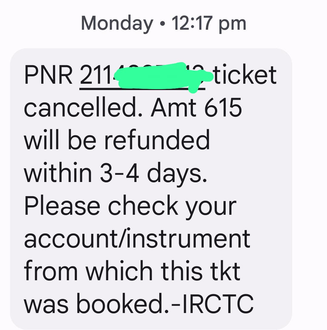 hridayeshjoshi's tweet image. ट्रेन में (कुल भुगतान = 730 रुपये) वेटिंग लिस्ट टिकट को निरस्त कराने पर 115 रुपये काट लिया गया यानी 15% का दंड। वेटिंग टिकट पर आखिर क्यों इतना कैंसिलेशन चार्ज लिया जा रहा। क्या ये ज़्यादती नहीं है? @RailMinIndia @AshwiniVaishnaw