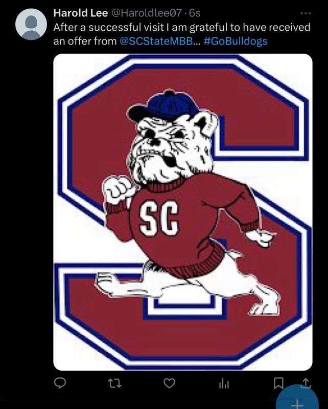 Berean Baptist Academy Harold Lee has received an offer from D1 South Carolina State University