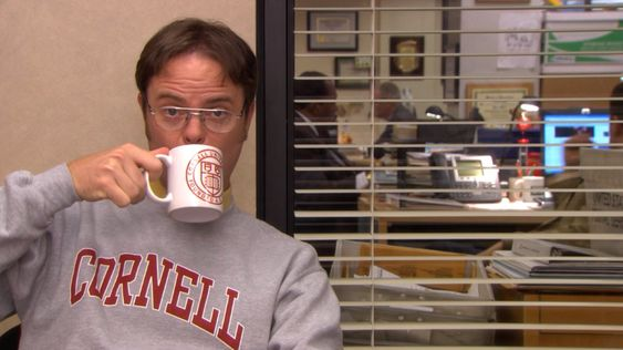 dwight re boludo mal preparándose para pensar que hoy es viernes por vez numero 8154